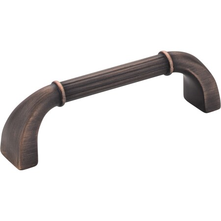 Jeffrey Alexander 96 mm Center-to-Center Brushed Oil Rubbed Bronze Cordova Cabinet Pull Z280-DBAC